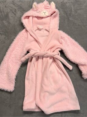 GAP Plush Pink Hooded Llama Robe